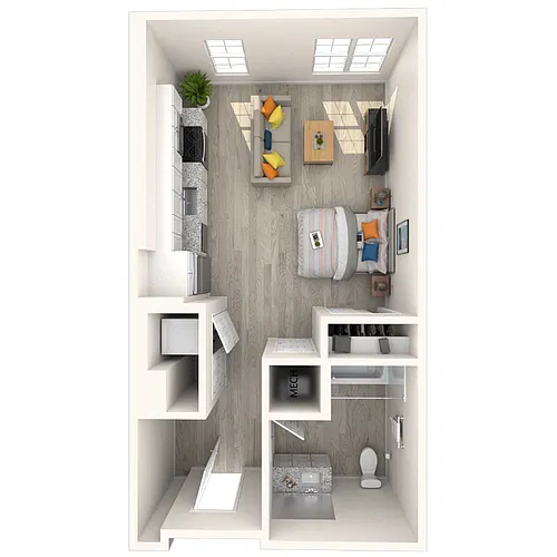 Floor plan 0 Bed/1 Bath