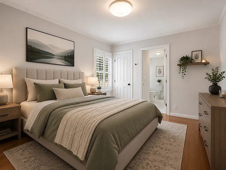 Primary bedroom with ensuite bathroom