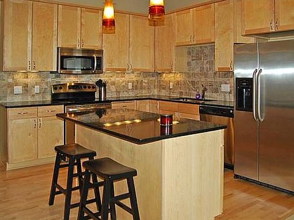 Kitchen island with break