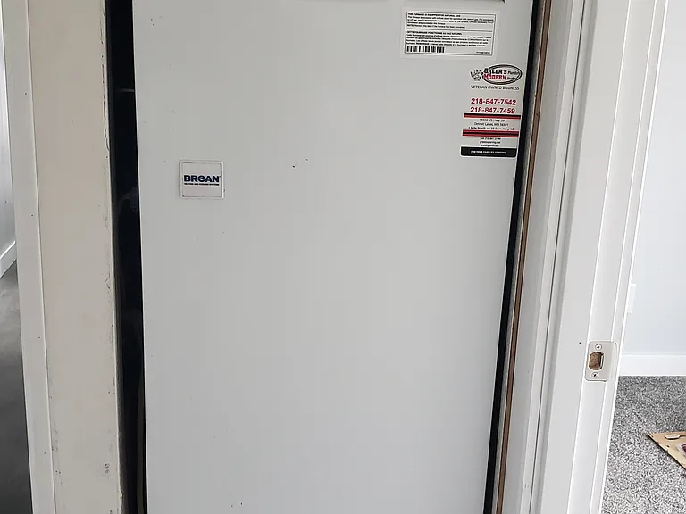 Forced air, propane furnace
