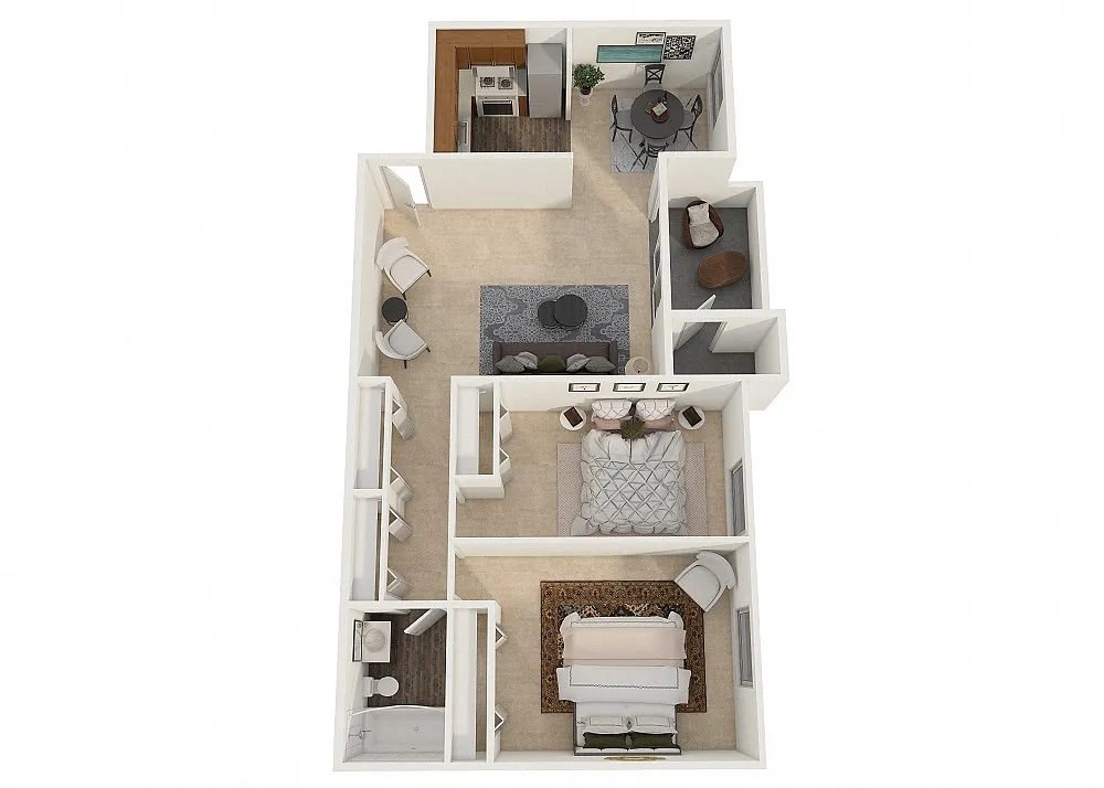 Floor plan 2 Bedroom Deluxe