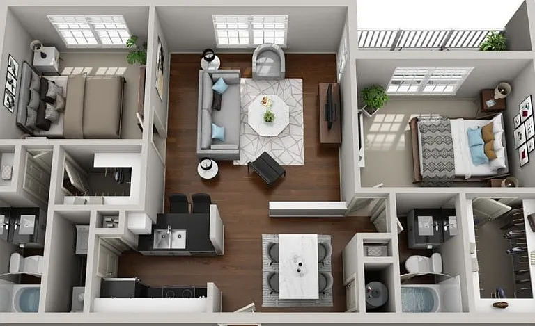 B2 - 2 Bed _ 2 Bath B2 - 2 Bed _ 2 Bath