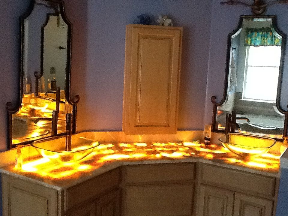 master bath: onyx underlight