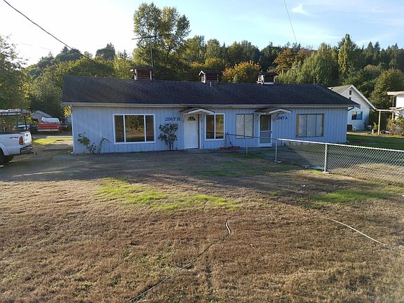 Partially fenced front yard