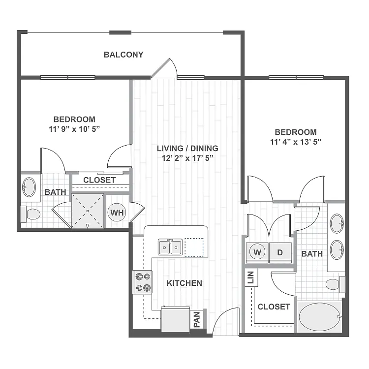 Floor plan 2 Bedroom 22A