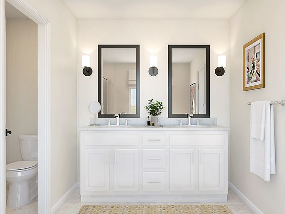 Beautiful vanity in owner s bath
