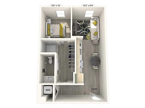 Floor plan AM3V-FinishI-602sf