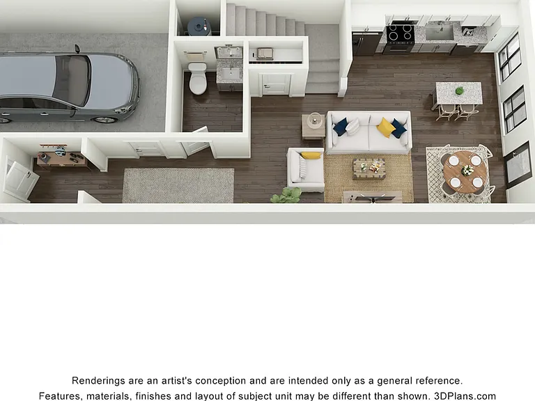 2-Bed 2.5-Bath Townhome First Floor 2-Bed 2.5-Bath Townhome First Floor