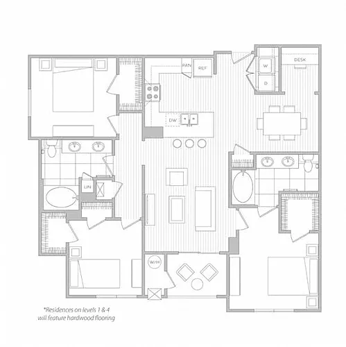Floor plan 3 Bed 2 Bath