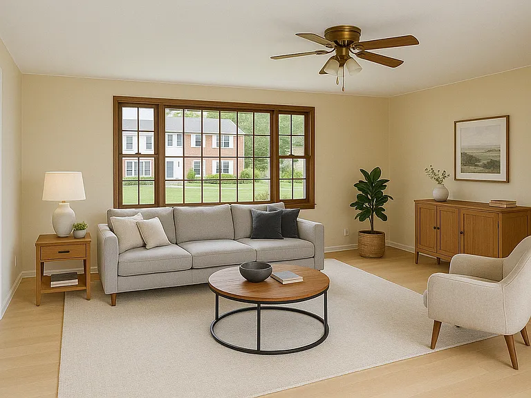 Virtually staged- Living room