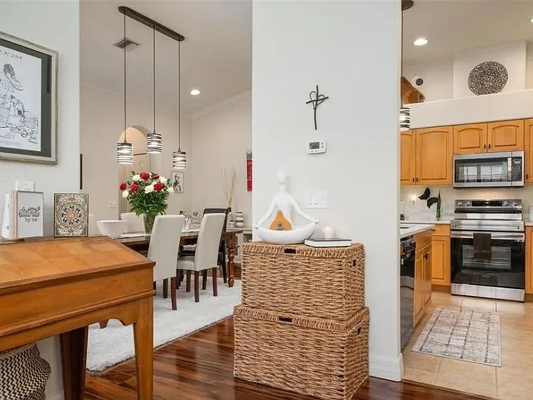 front entrance to kitchen and dining