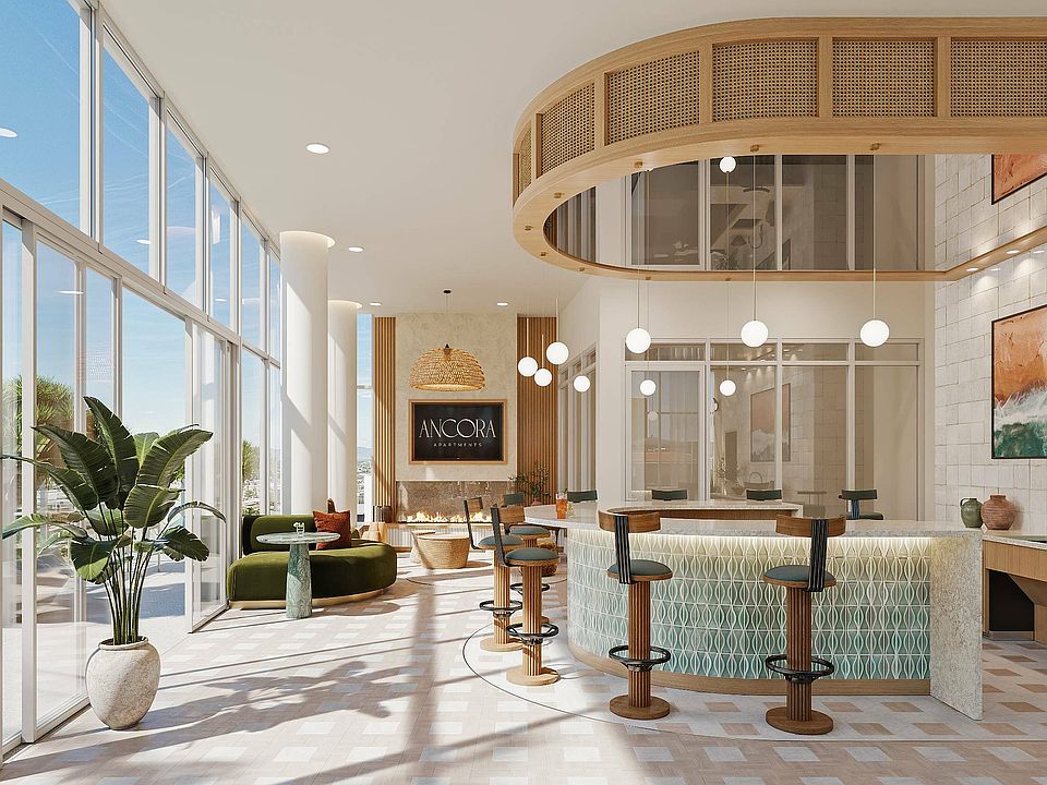 Lounge with high chairs