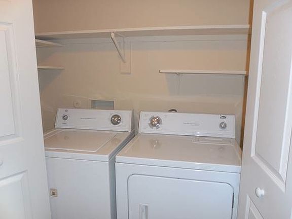 Full-size laundry inside