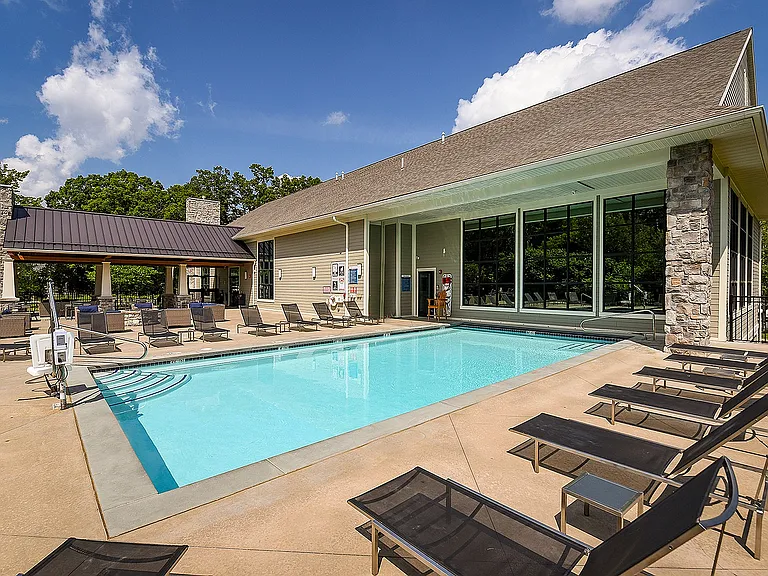 Pool with sundeck