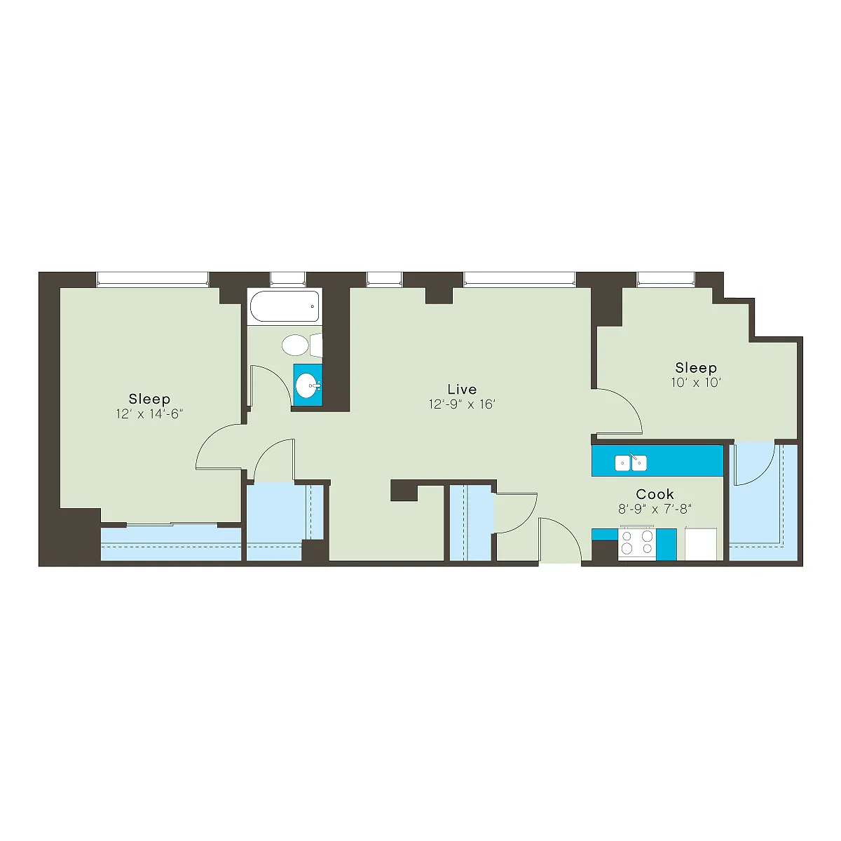Floor plan 214e-2bT18