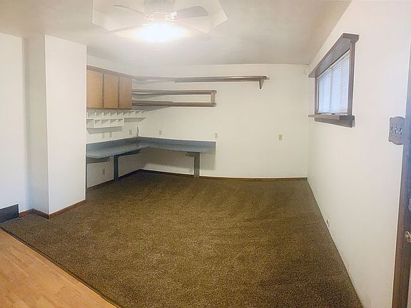 Front room w/ custom shelves