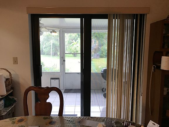 View from dining to sunroom