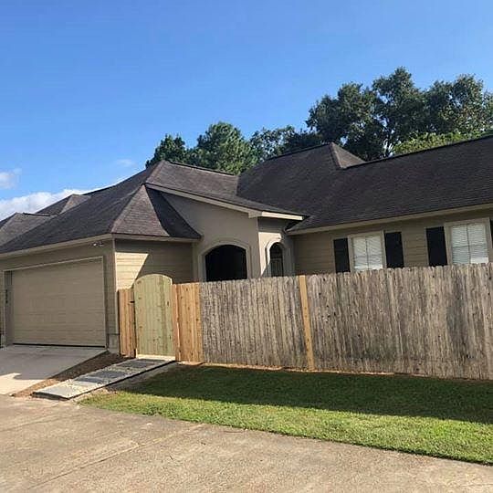 Back entrance and garage