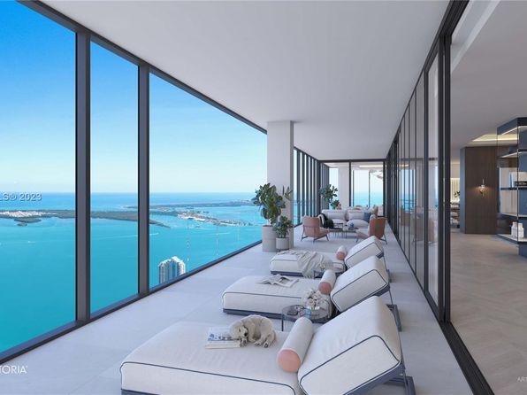 Illustration of Luxury Penthouse For Sale With Home Theater And Sauna In Miami