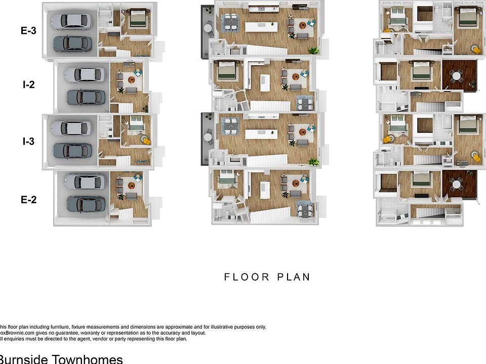 Burnside Townhomes Floorplans
