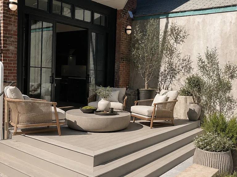 Your private back yard/deck (virtually staged)
