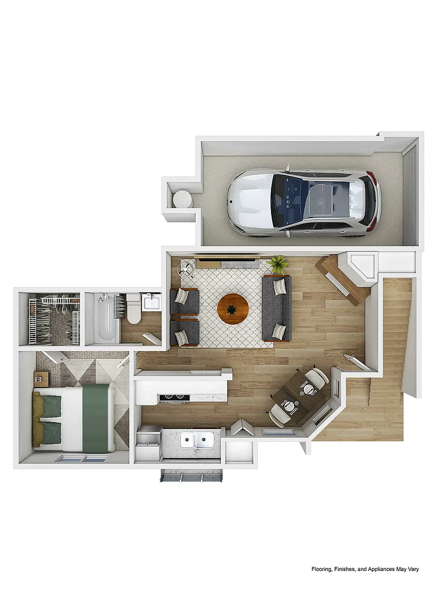 Floor plan 1 bed 1 bath