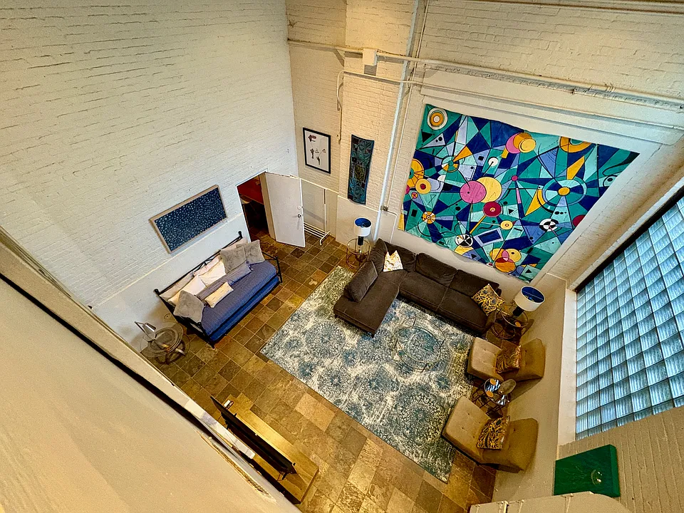 View of Living Room from Loft Bedroom