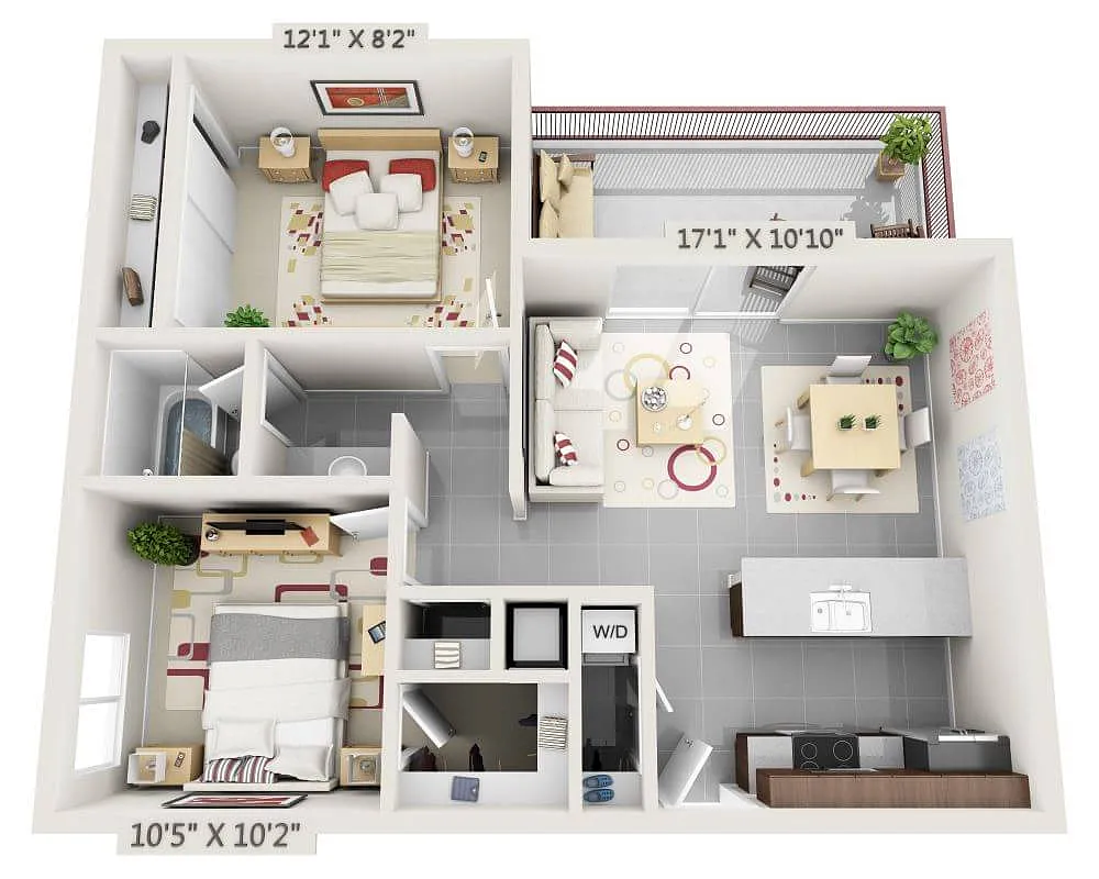Floor plan Abbot (B1)