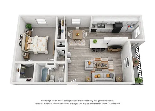Floor plan Rowan 1-1 Med