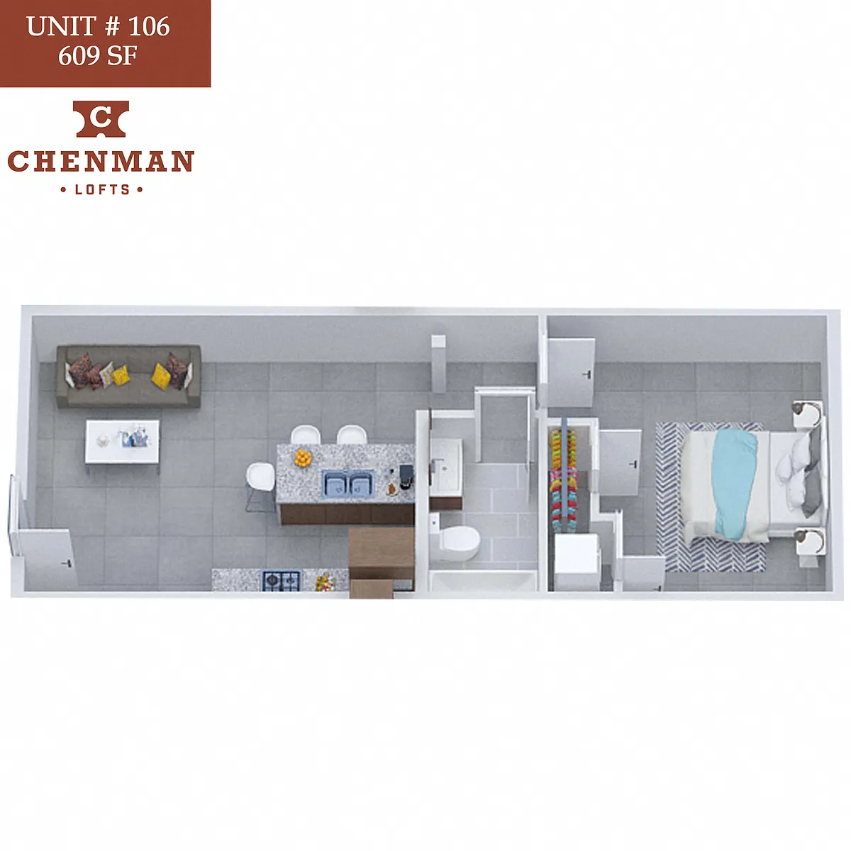 Floor plan Chenman Lofts 106