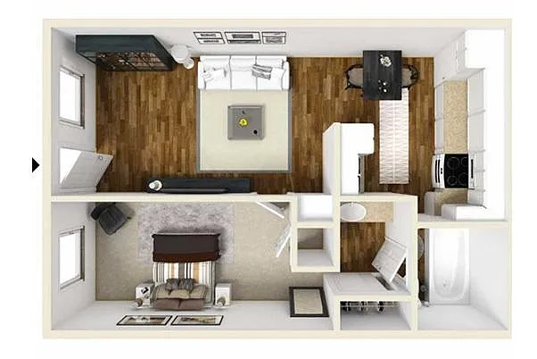 Floor plan 1x1_575