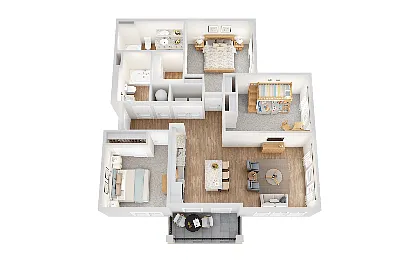 Floor plan Three Bedroom
