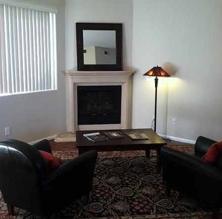 Living Room viewing fireplace