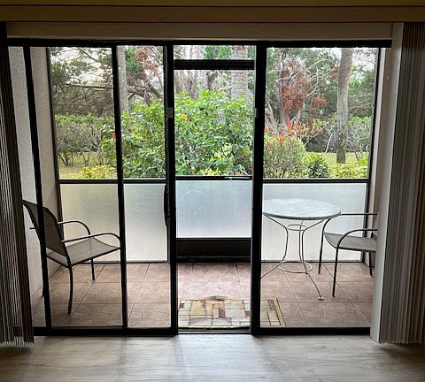 Living room with sliders to lanai
