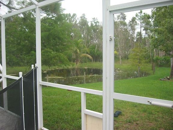 fenced in pond area