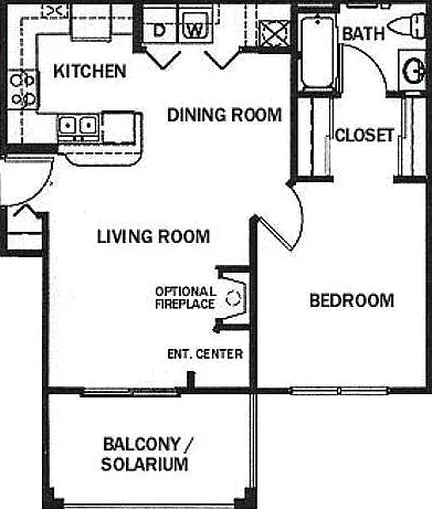 Plantation Park - The South Park W/Patio - 1 Beds - 1 Baths - 669 Sq. ft.