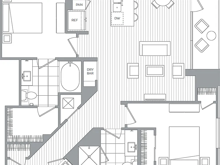R / 2 Bedroom / 2 Bath R / 2 Bedroom / 2 Bath