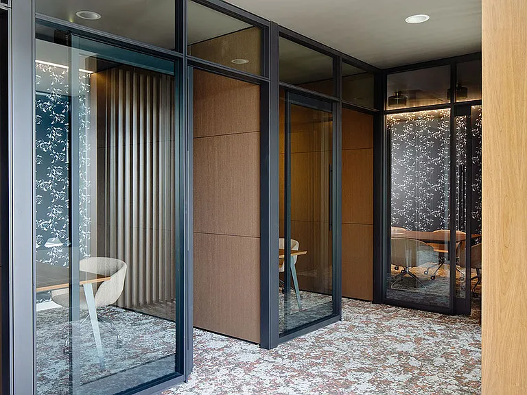 Apartment community Coworking Lounge at Griffis Seattle Waterfront in Seattle, Washington.
