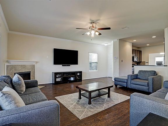 Open to the spacious kitchen area