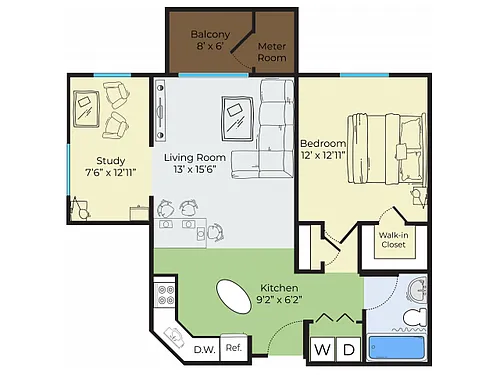 Floor plan 1 Bedroom