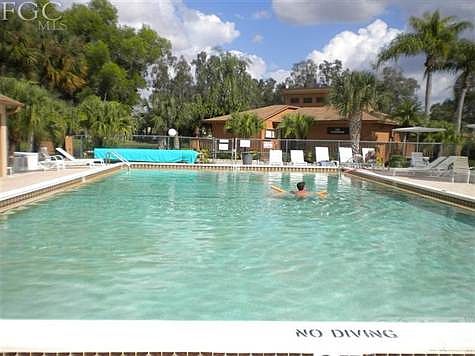 One of two community pools