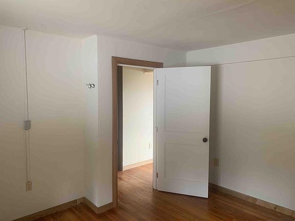 Bedroom facing the door