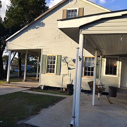 Side of house and carport 