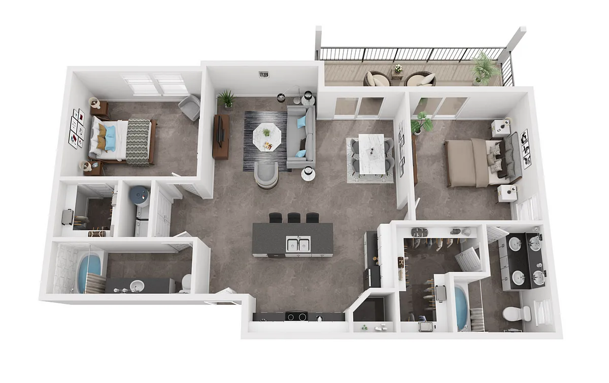Floor plan B2 - Hill Country