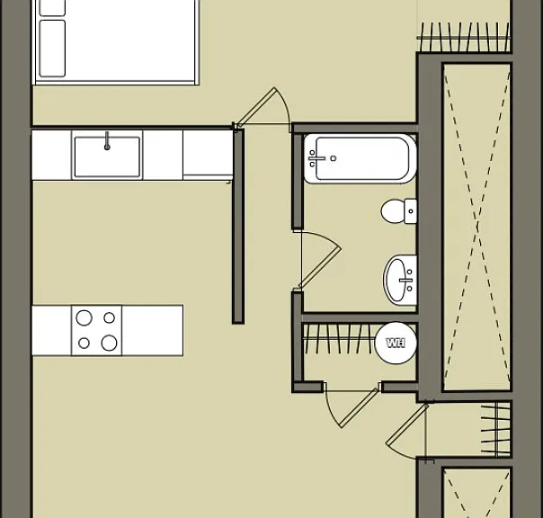1 bedroom 1 bathroom floor plan image 1 bedroom 1 bathroom floor plan image