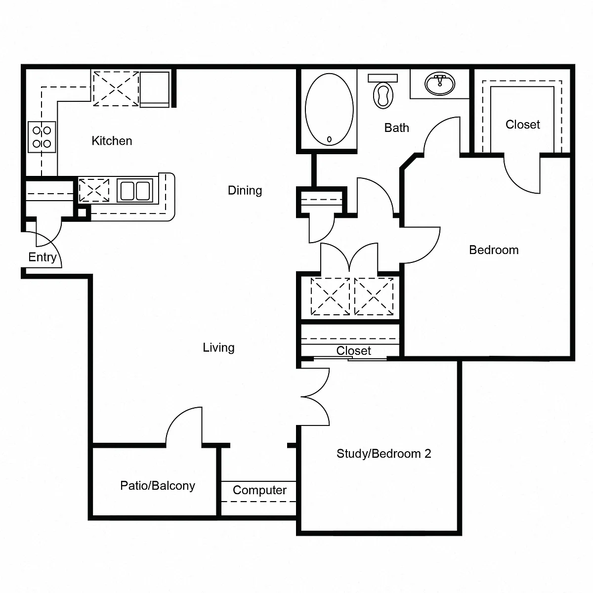 Floor plan 1B