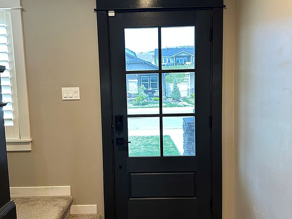 Front door with privacy glass