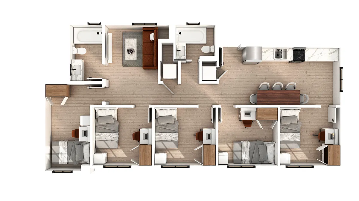 Floor plan 5 Bedroom | 2 Bath