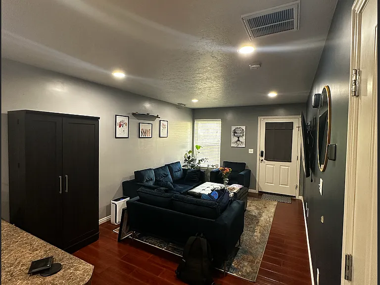 Front Door & Living room area