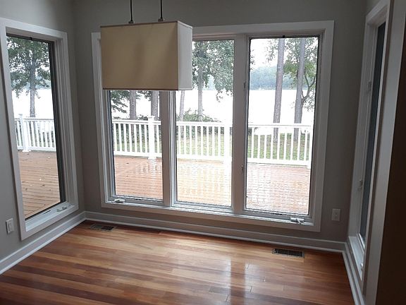 Breakfast nook with lake views